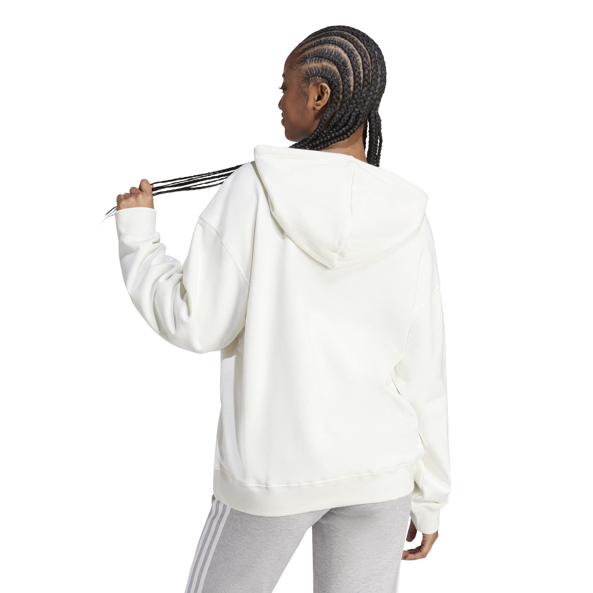 Big Logo French Terry Hoody Damen - Creme