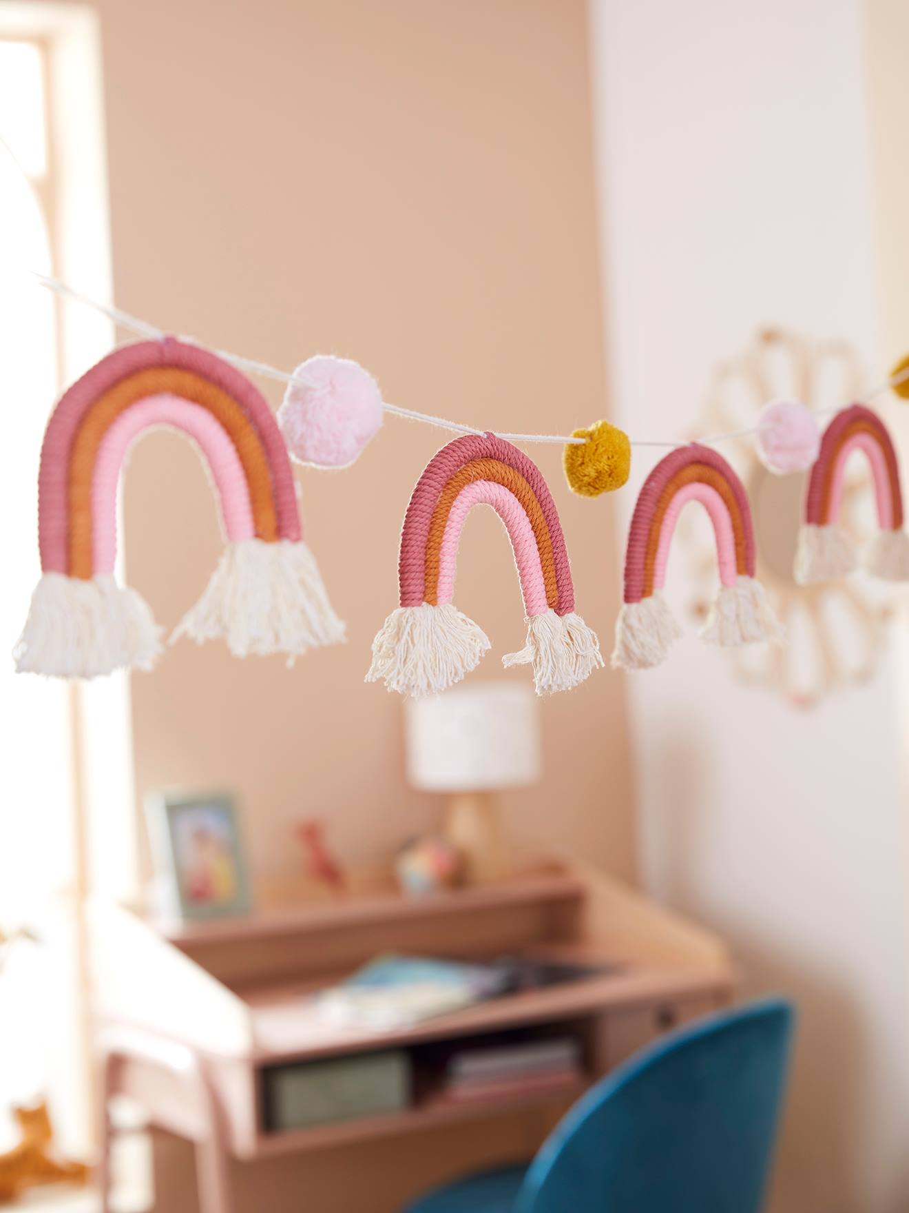 Vertbaudet Kinderzimmer Girlande, Regenbogen - mehrfarbig