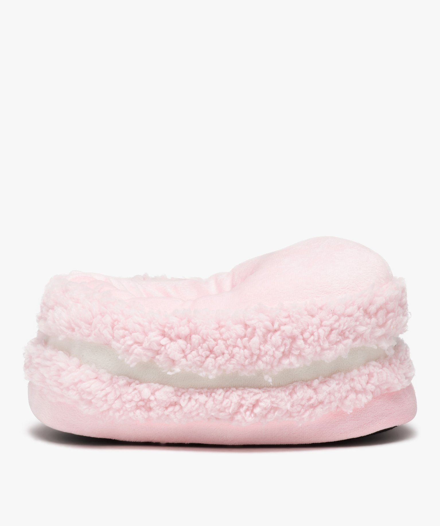 Chaussons femme volumineux en forme de macaron multicolore | GEMO