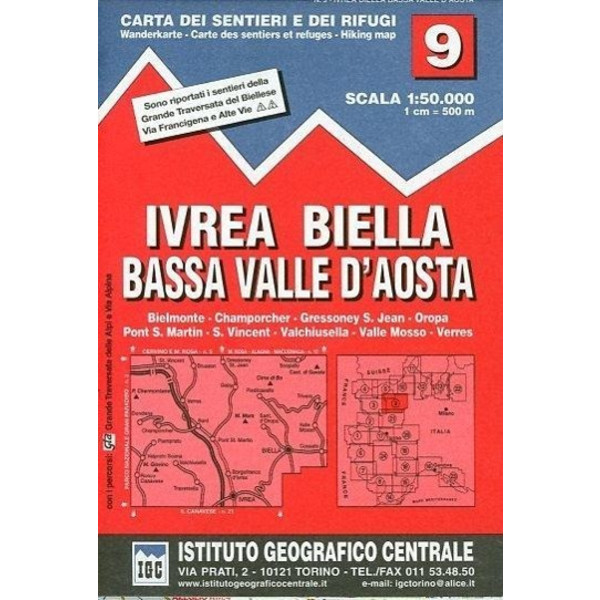 IGC Italien 1 : 50 000 Wanderkarte 9 Val d'Aosta - Wanderkarte
