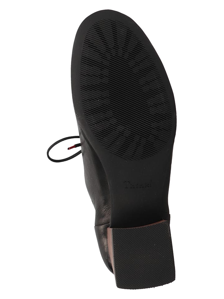 Think! Leder-Schnürschuhe in Schwarz günstig kaufen