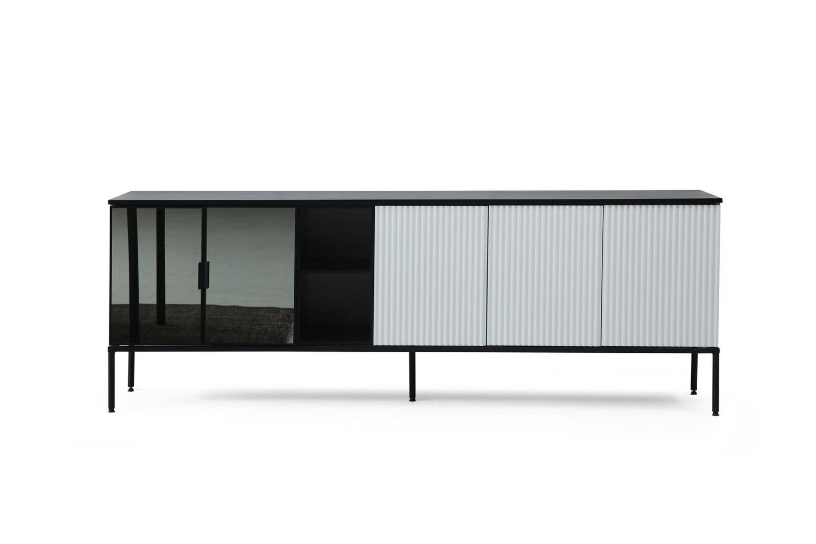 JVmoebel Esszimmer-Set Esszimmer Gruppe Esstisch Stühle Sideboard Tisch Holz Set 8tlg Weiß, (8-St., Esstisch + 6x Stühle + Sideboard), Made in Europa
