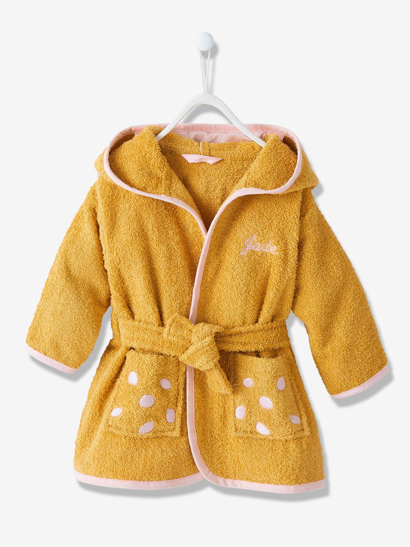Peignoir de bain bébé Girafe ocre