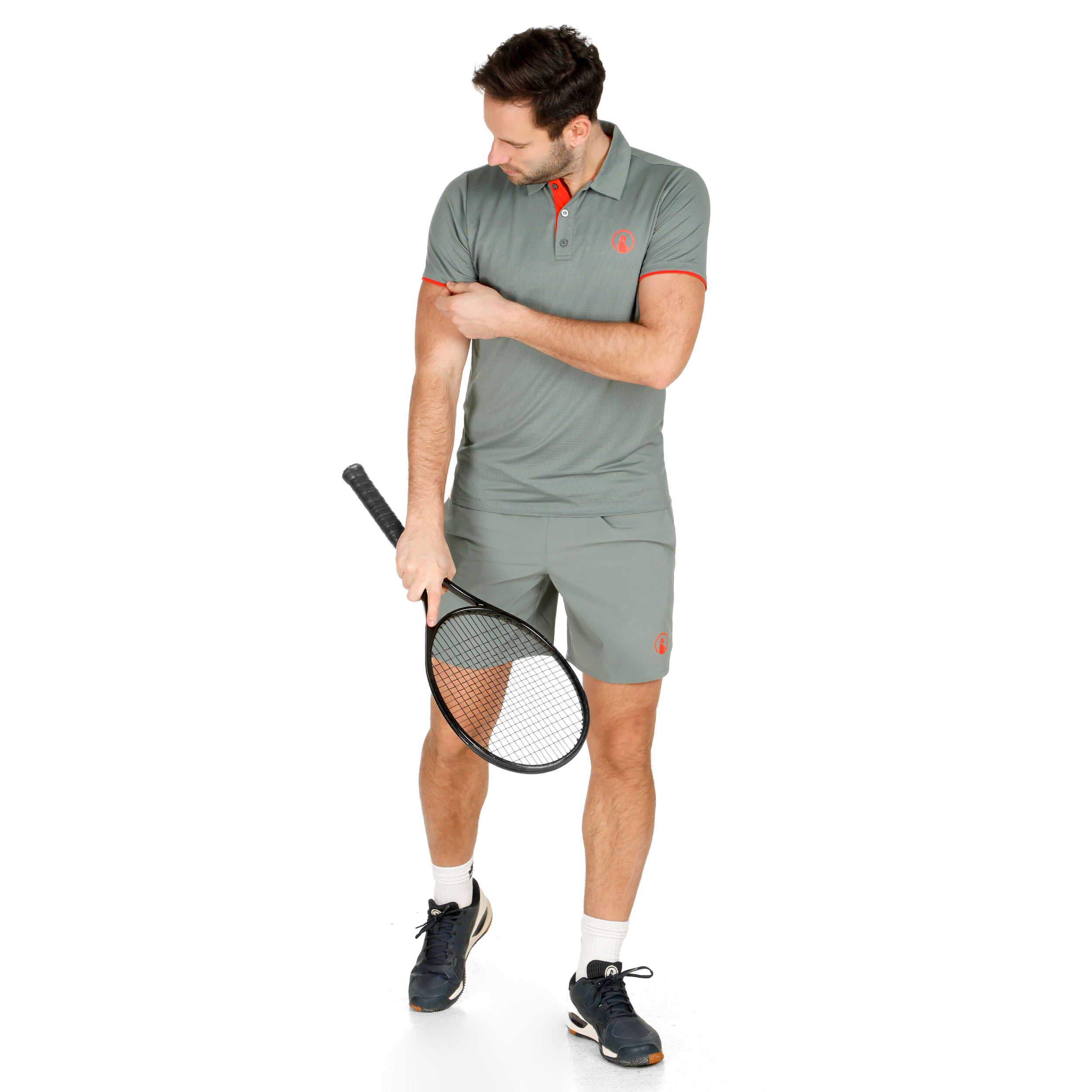 Ace Polo Herren - Salbei, Rot
