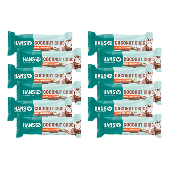 Bio Veganer Schokoriegel, Coconut Choc, 12er Set (12 x 30g = 360g)