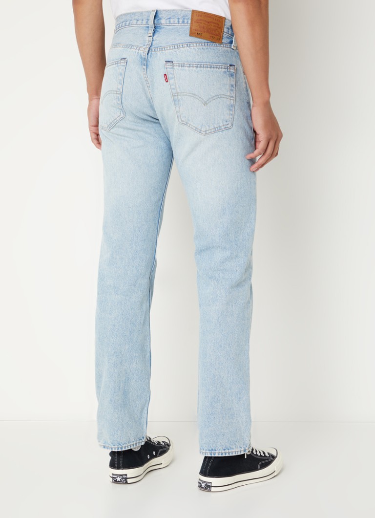 Levi's 501 straight leg jeans with light wash