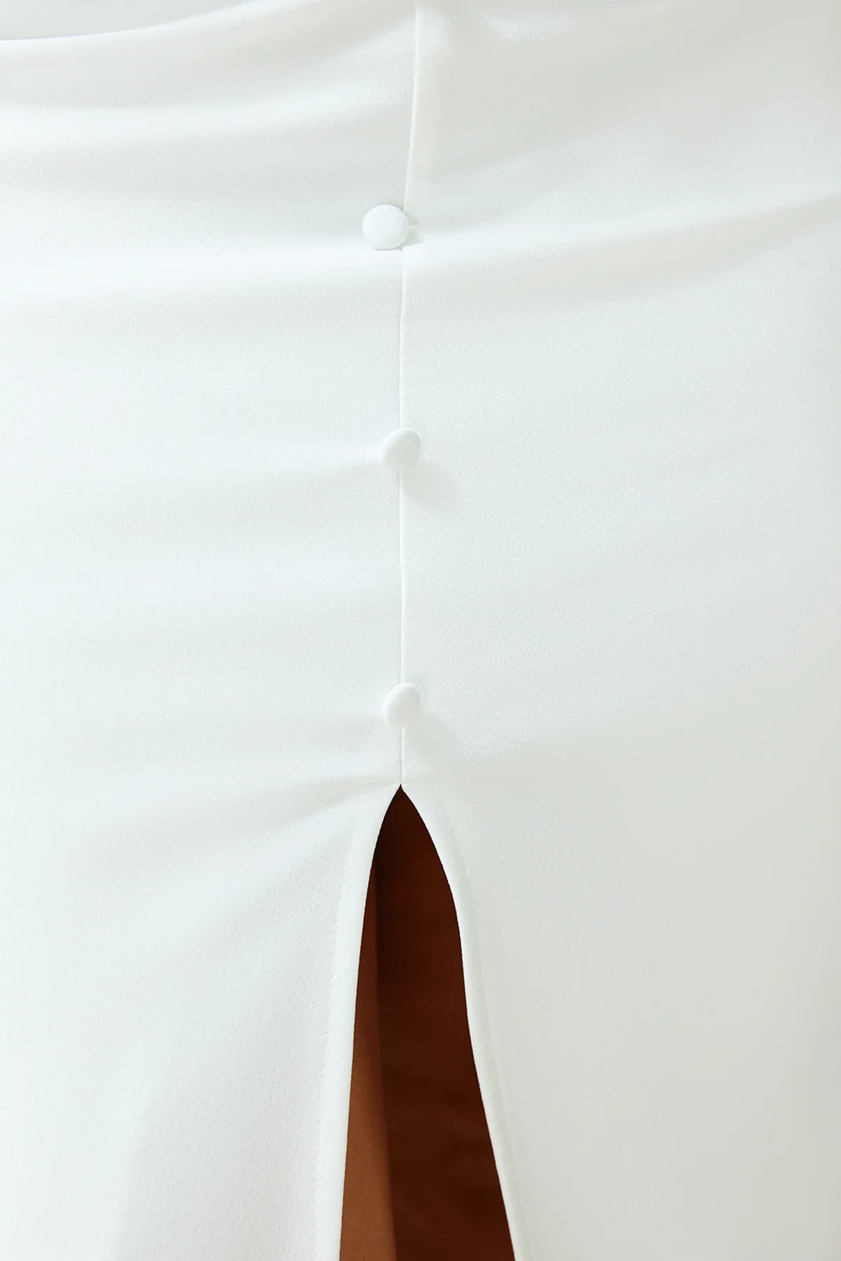 Trendyol Curve  Weißer, gewebter Braut-Bleistiftrock mit hoher Taille TBBSS24AZ00036