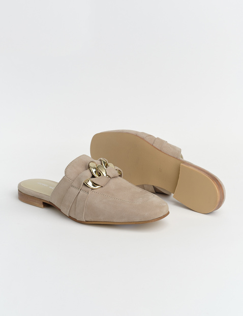 Pantolette aus KidSuede mit Kettendetail