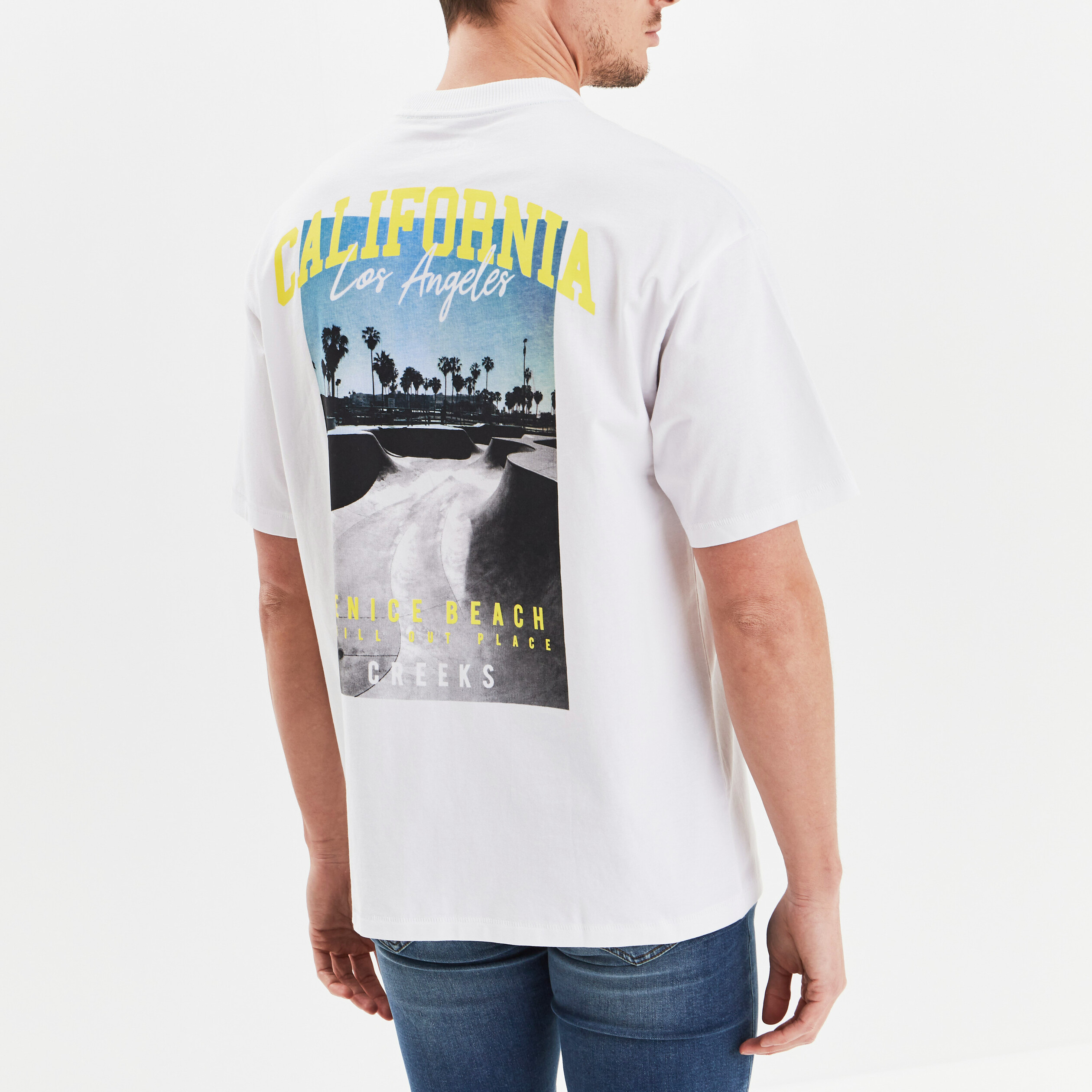 T-shirt manches courtes blanc homme | La Halle