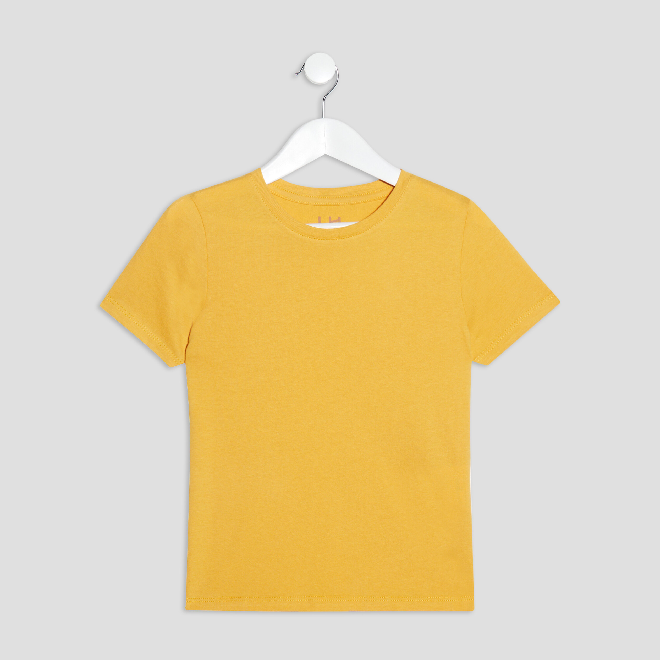 T-shirt manches courtes jaune moutarde garçon | La Halle