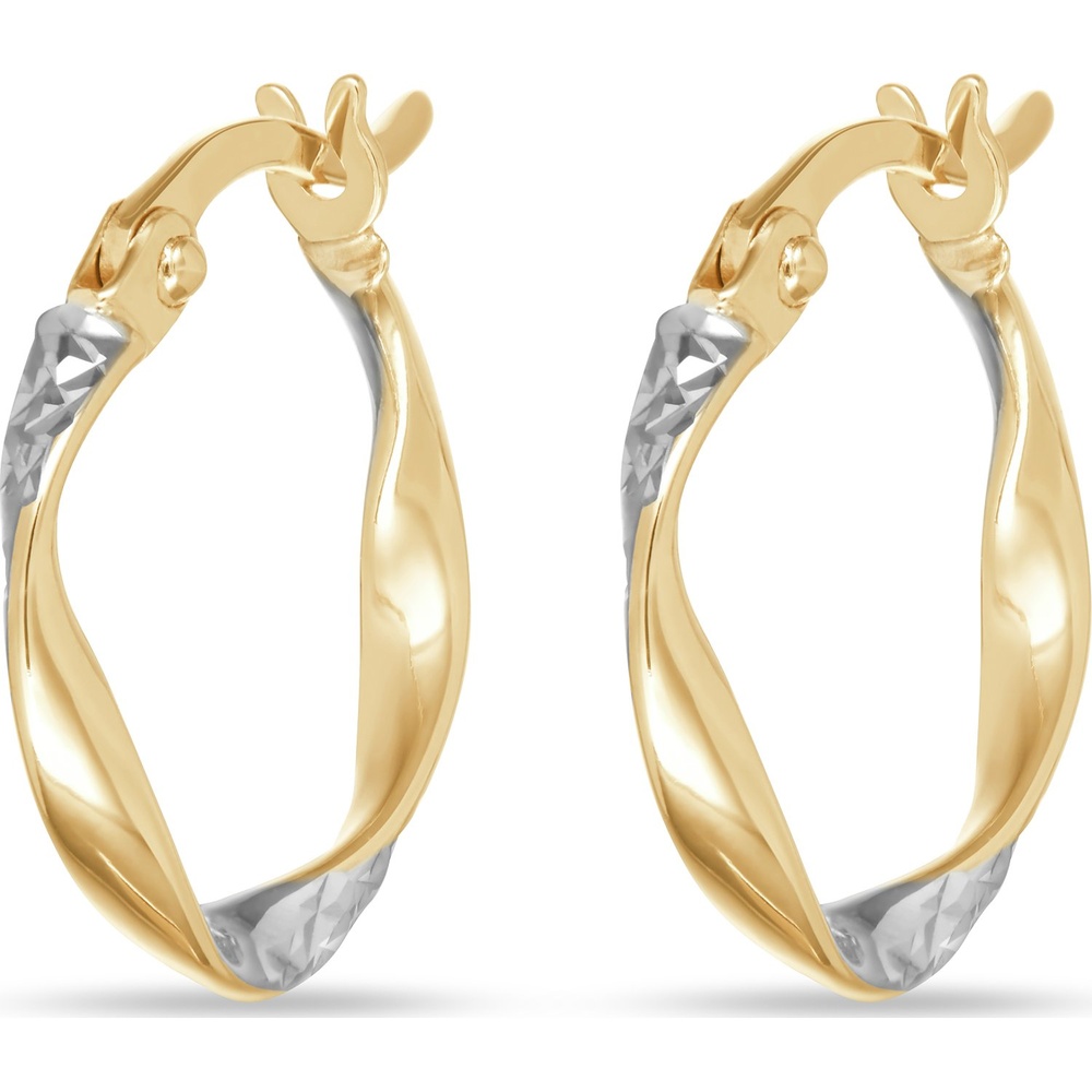 FAVS Créoles 375 Or jaune Boucles d'oreilles