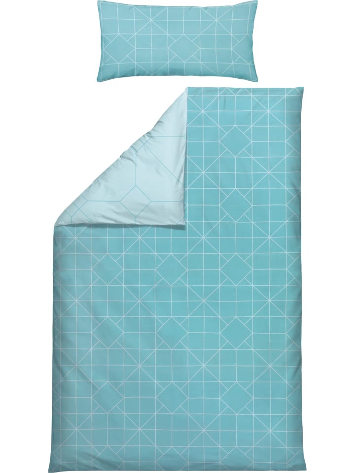Erwin Müller Mako-Satin Wendebettwäsche in blau günstig kaufen