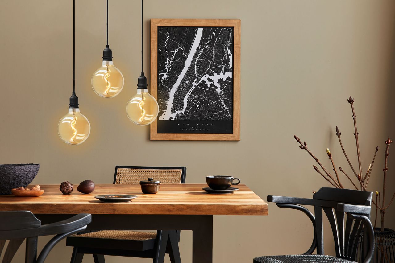 Weles 3er Set Glaskugel Glow gold Batteriebetrieben