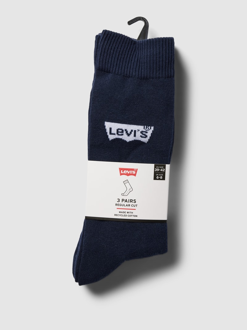 Socken mit Label-Details im 3er-Pack in blau