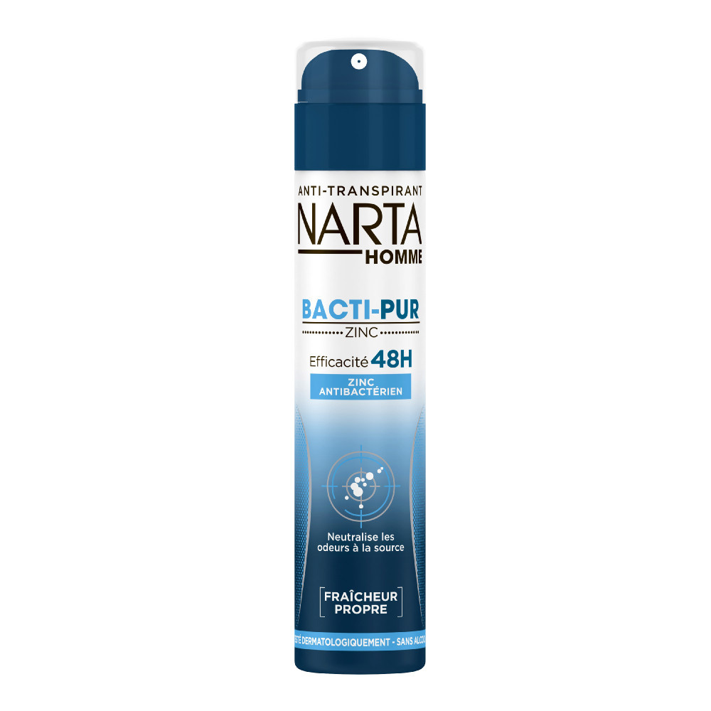 NARTA Narta Homme Bacti-Pur Zinc Déodorant Spray Anti-transpirant et Anti-Bactérien