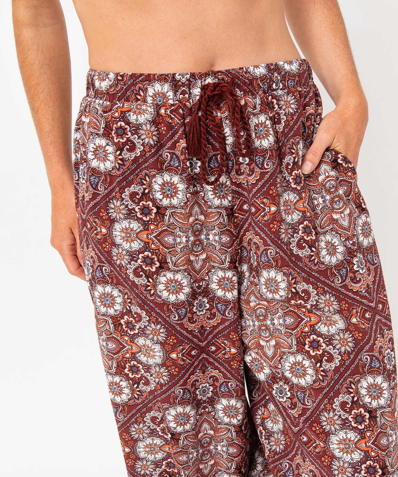 Pantalon de pyjama ample à motifs fleuris femme imprime | GEMO