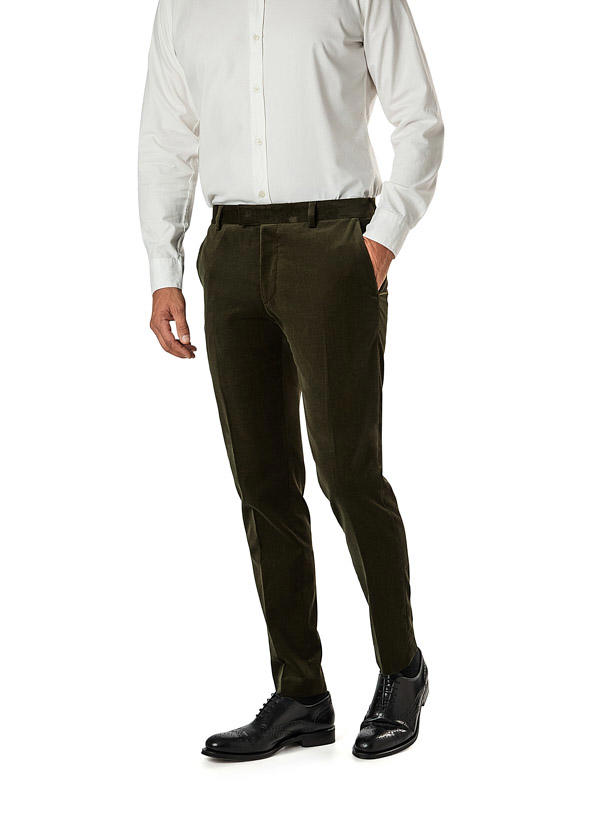 Strellson, Hose Melwin, Slim Fit, Cord, grün