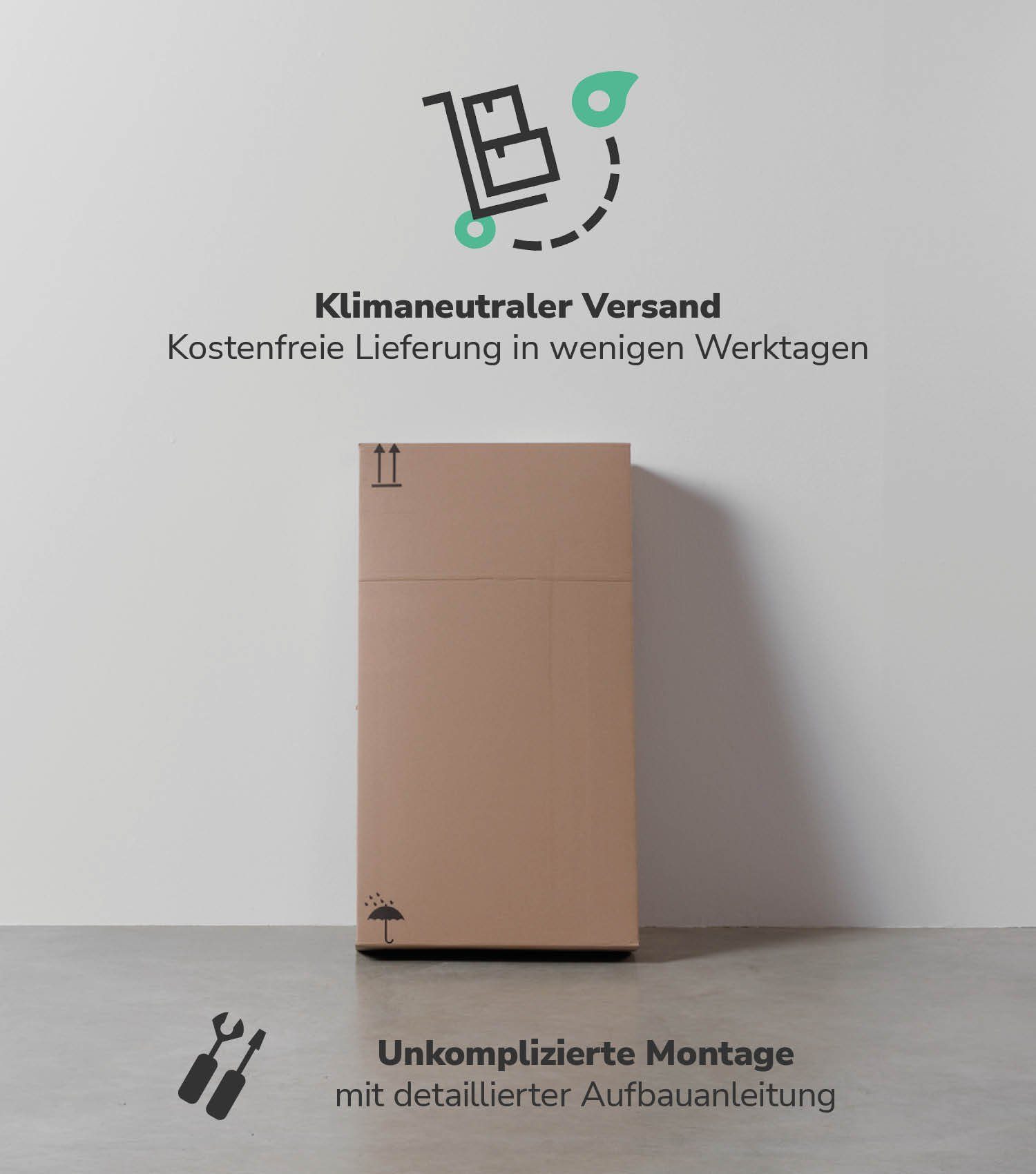 mokebo Mehrzweckschrank Der Schlanke (mit 2 Einlegeböden) Aktenschrank, Schuhschrank oder Aufbewahrungsschrank in Weiß
