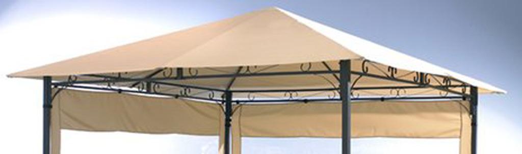 Grasekamp Ersatzdach 3x3m Sand universal zu Antik Pavillon Gartenpavillon Partyzelt Plane Bezug