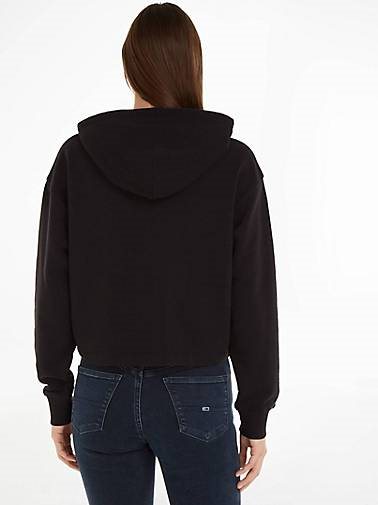 TOMMY-JEANS Damen Hoodie TJW ESSENTIAL LOGO HOODIE Relaxed Fit