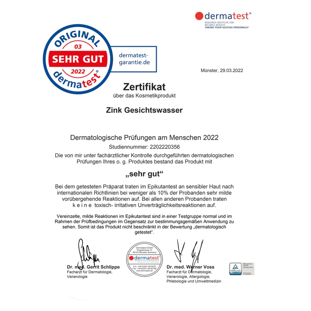 Gesichtswasser Zink