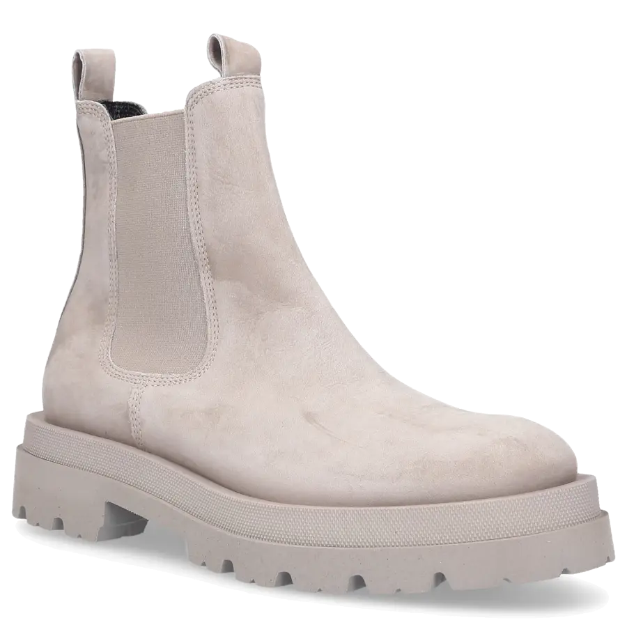 305 SOBE - Chelsea Boots DEBBIE Nubukleder - beige