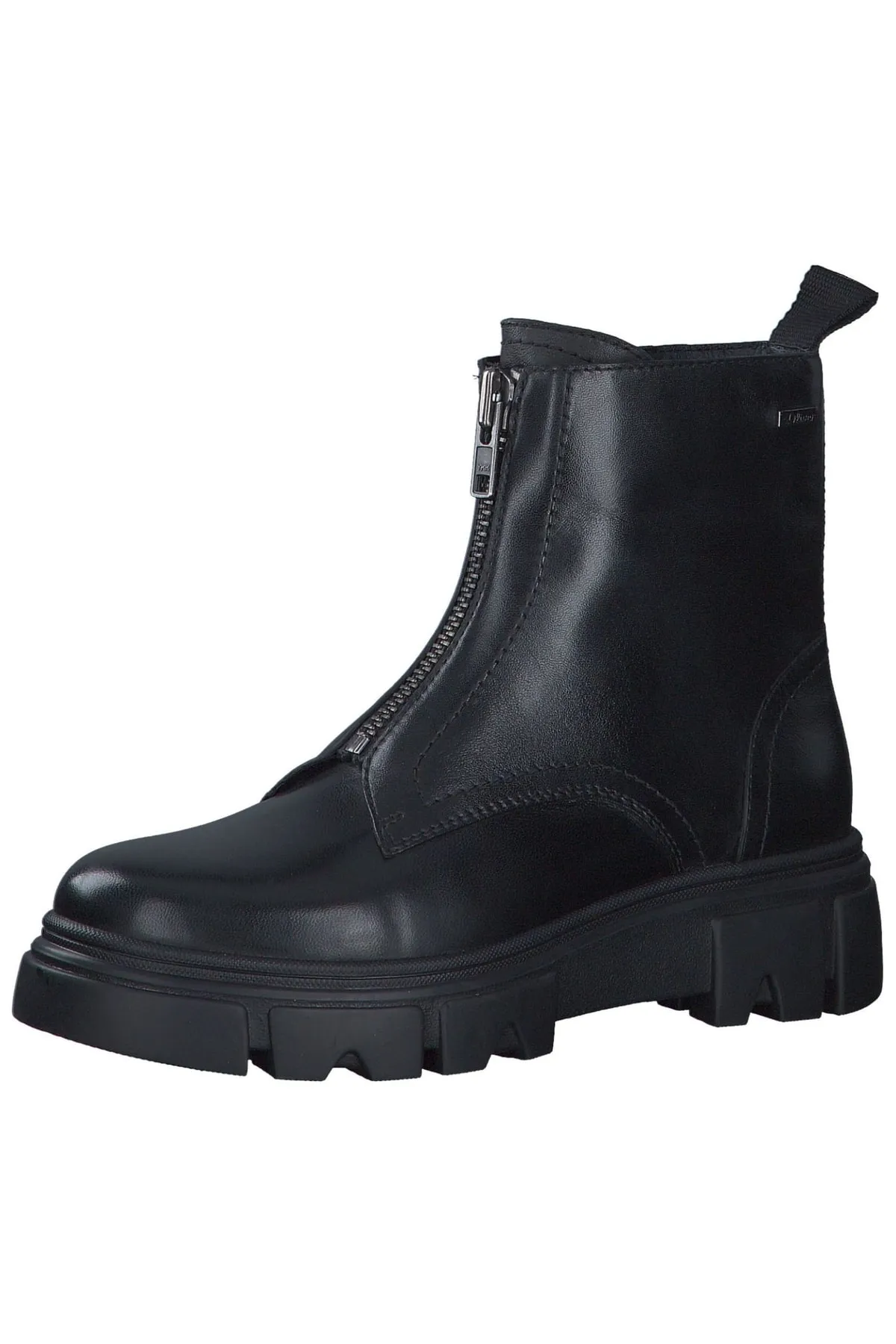 s.Oliver  Stiefelette - Schwarz - Flacher Absatz