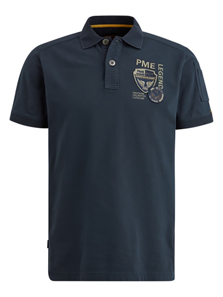 PME Legend Poloshirt in Dunkelblau günstig kaufen