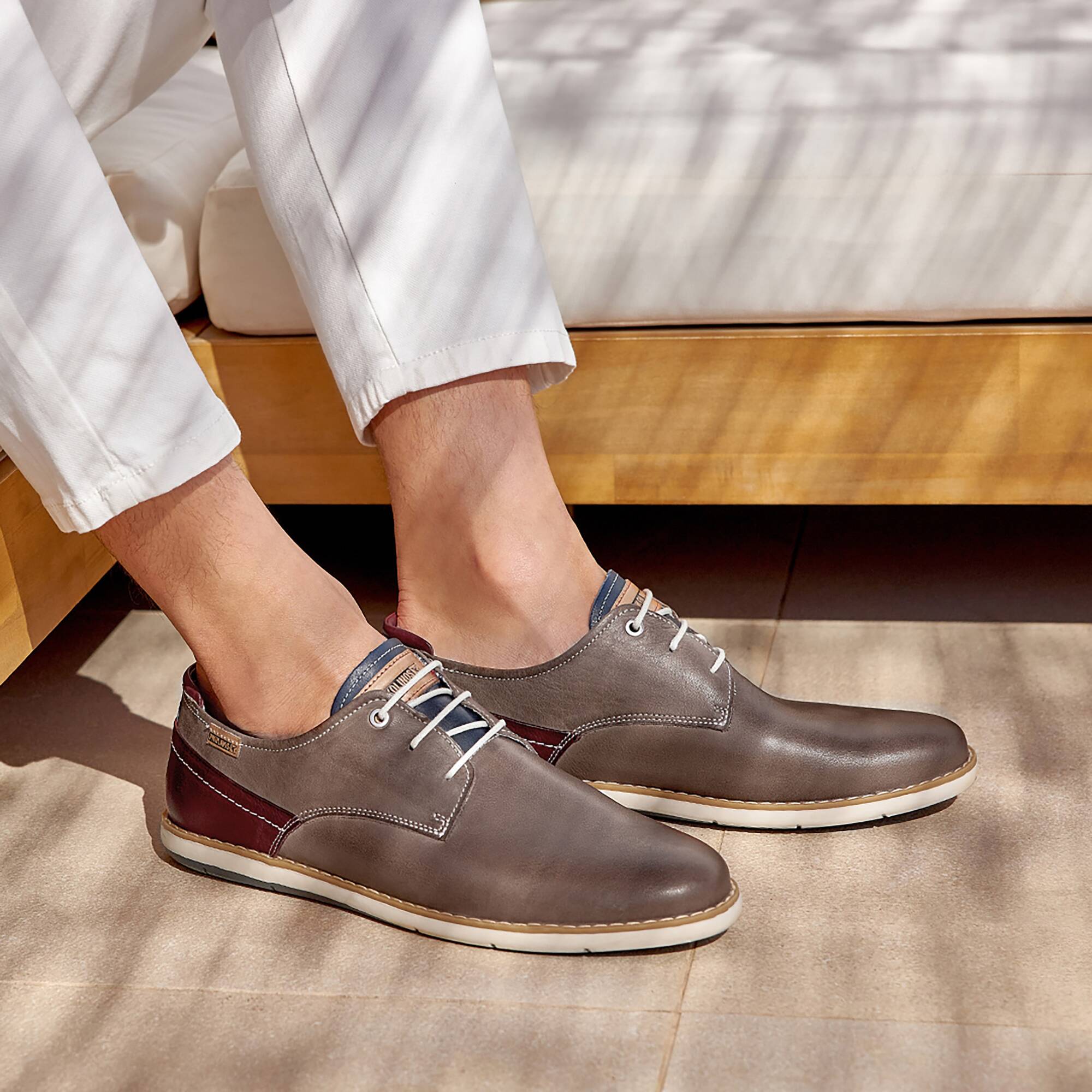 Męskie buty casualowe - CIEMNOSZARE