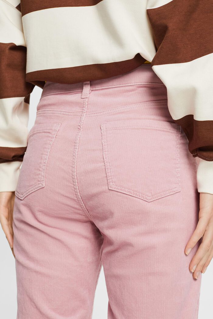 Cordhose mit gerader Passform und hohem Bund