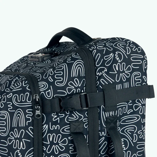 Small 2-wheel soft suitcase, Amiens, black