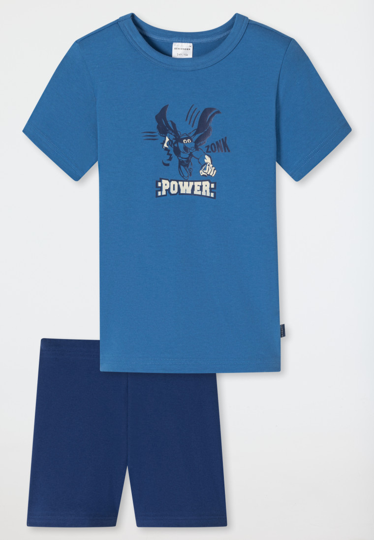 Schlafanzug kurz Comic blau - Boys World