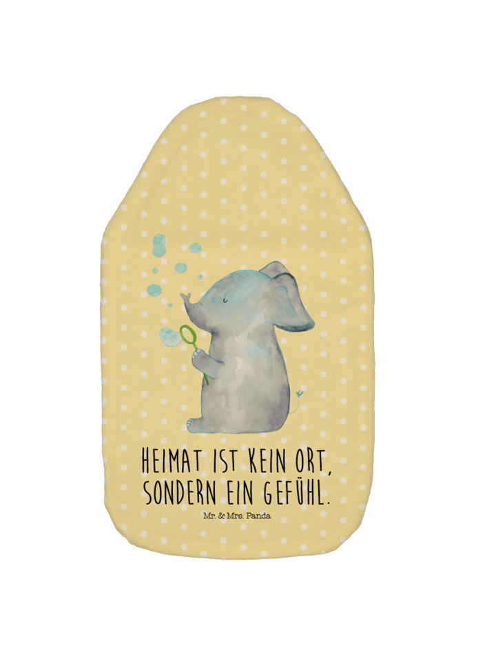 Mr. & Mrs. Panda Wärmflasche Elefant Seifenblasen mit Spruch in Gelb Pastell günstig kaufen onesize