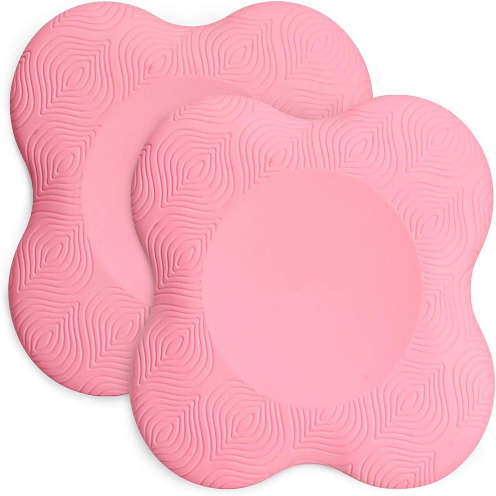 Runxizhou Kniekissen 2 Stücke Kniekissen Yoga, rutschfest Knieschoner Matte Set Rosa