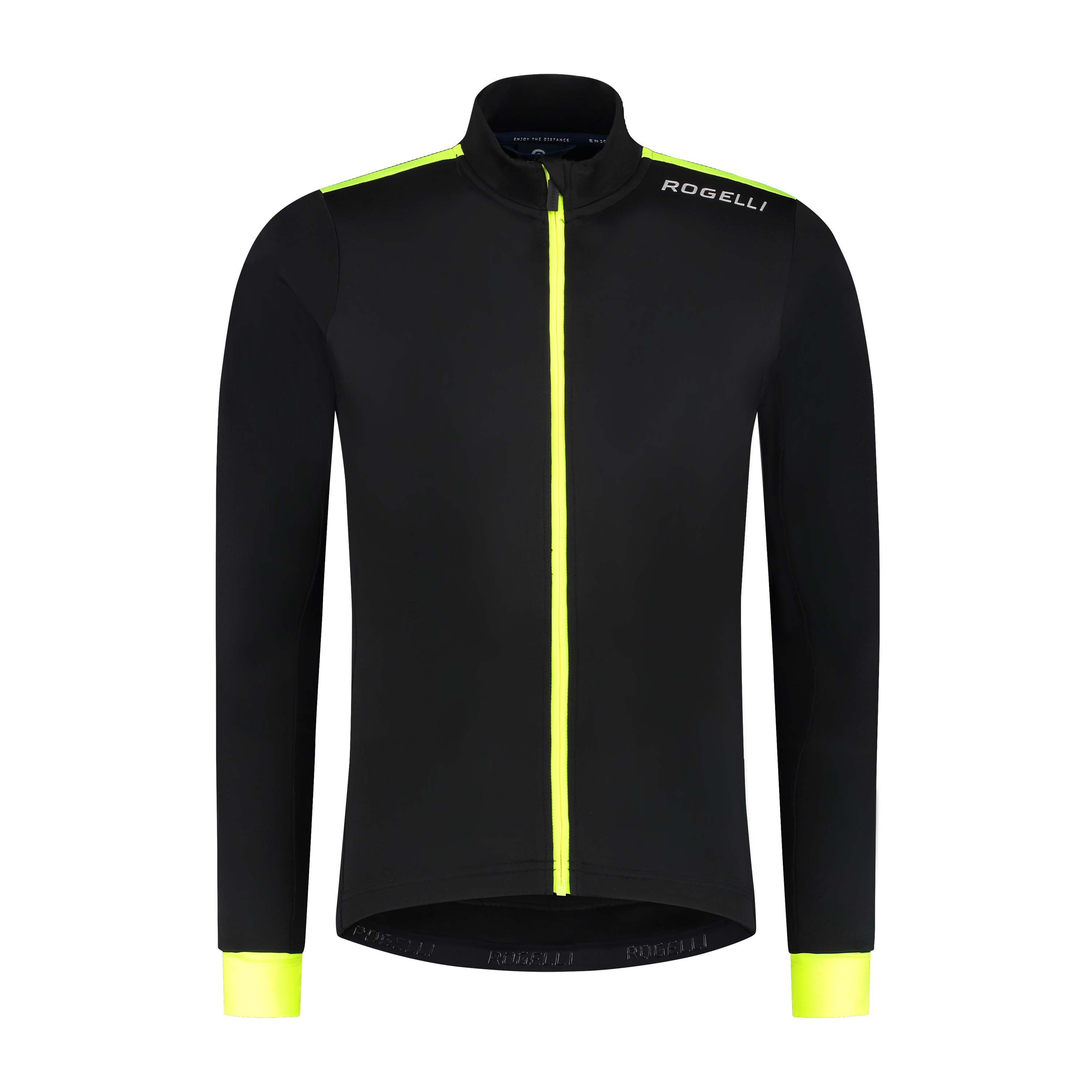 Rogelli Core Black Fluor Herren Langarm-Radtrikot