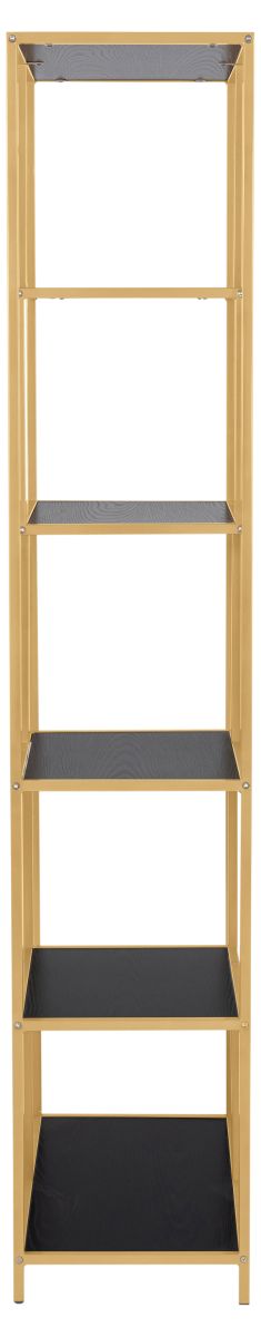 Design-Bücherregal Seaford Schwarz Gold 77 x 185 cm