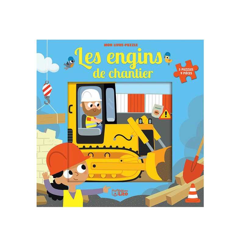 Mon livre puzzle les engins de chantier - Lito
