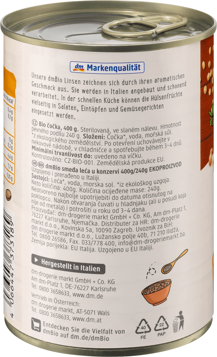 Braune Linsen, 240 g