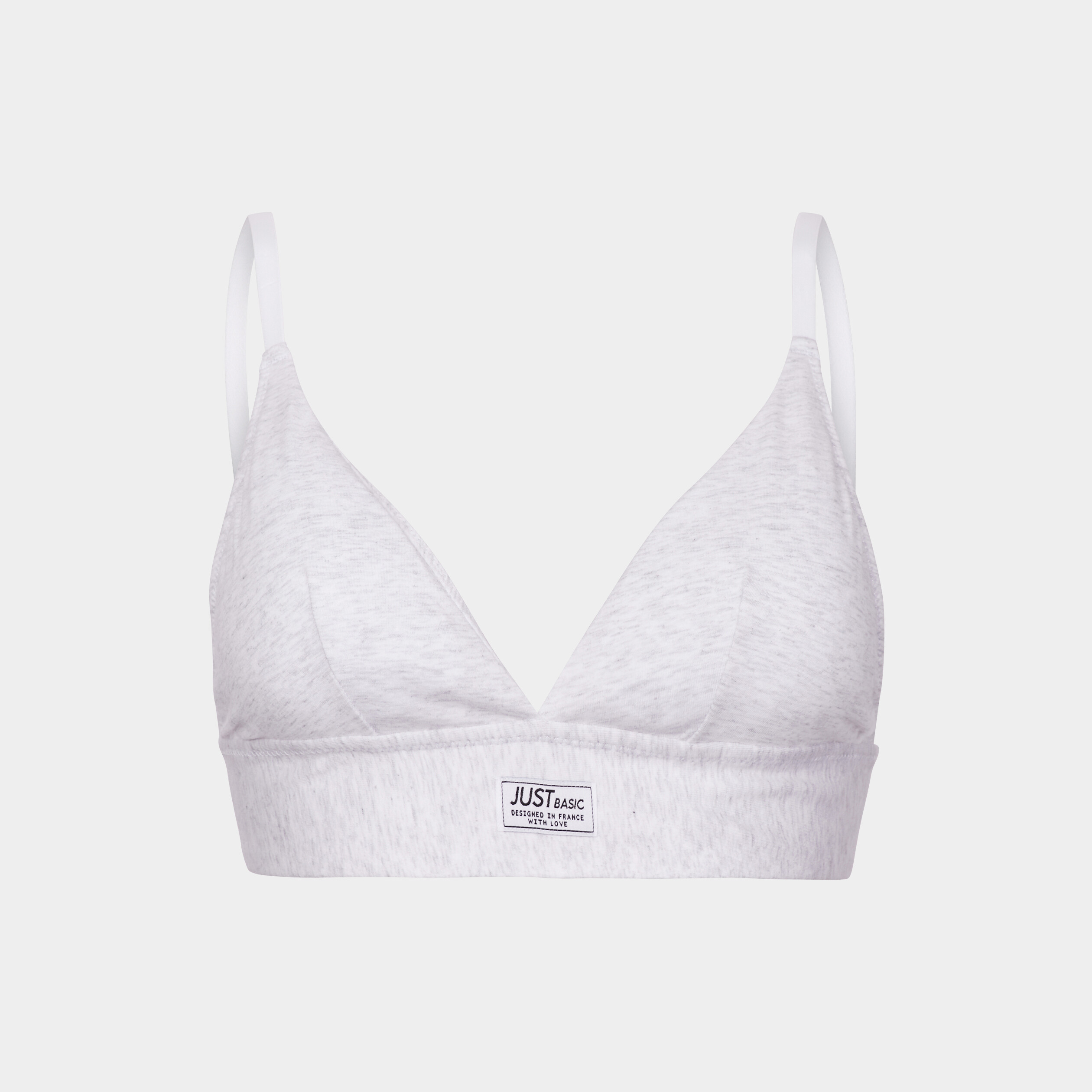 Soutien-gorge triangle padded coton gris clair femme | La Halle