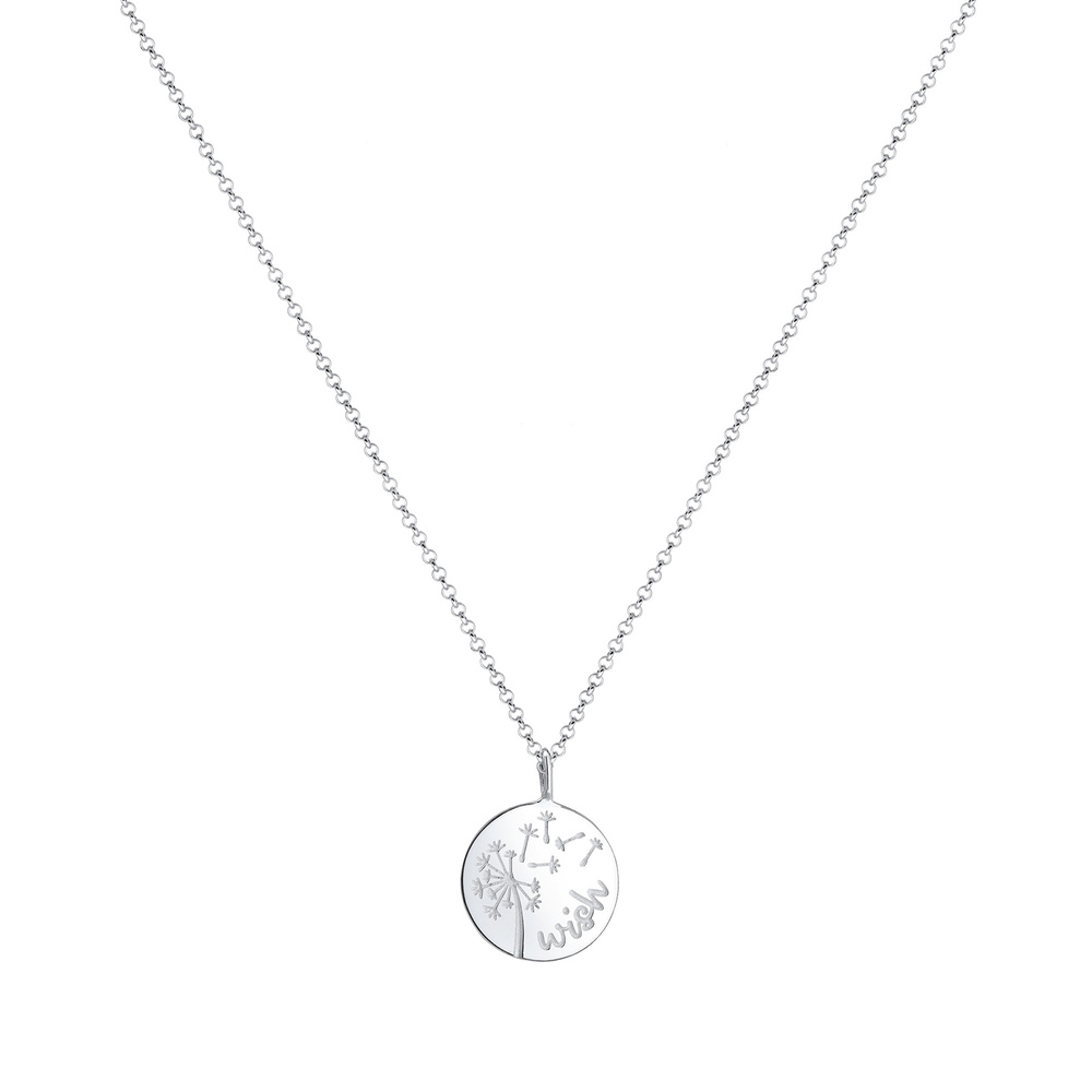 Elli Elli Collier Femmes Pendentif Aigrette de Pissenlit en Argent Sterling 925 Bijoux
