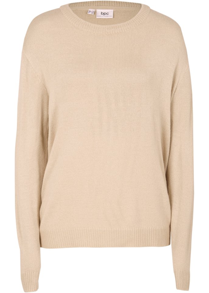 Strick-Pullover mit Rundhals-Ausschnitt