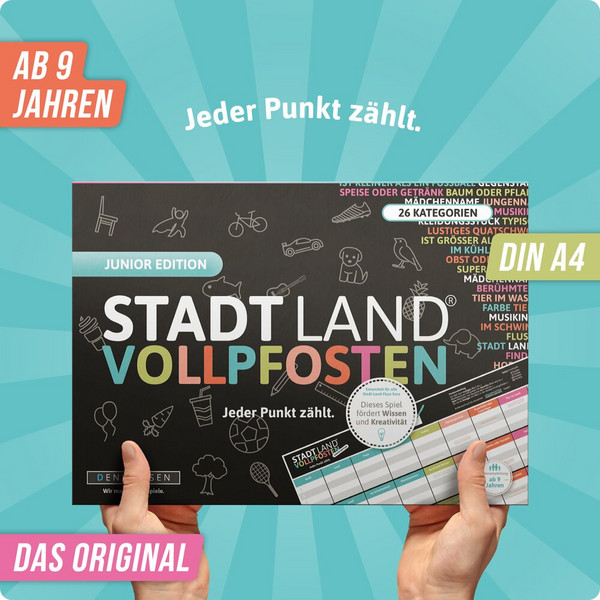 STADT LAND VOLLPFOSTEN - JUNIOR EDITION - Reisespiel