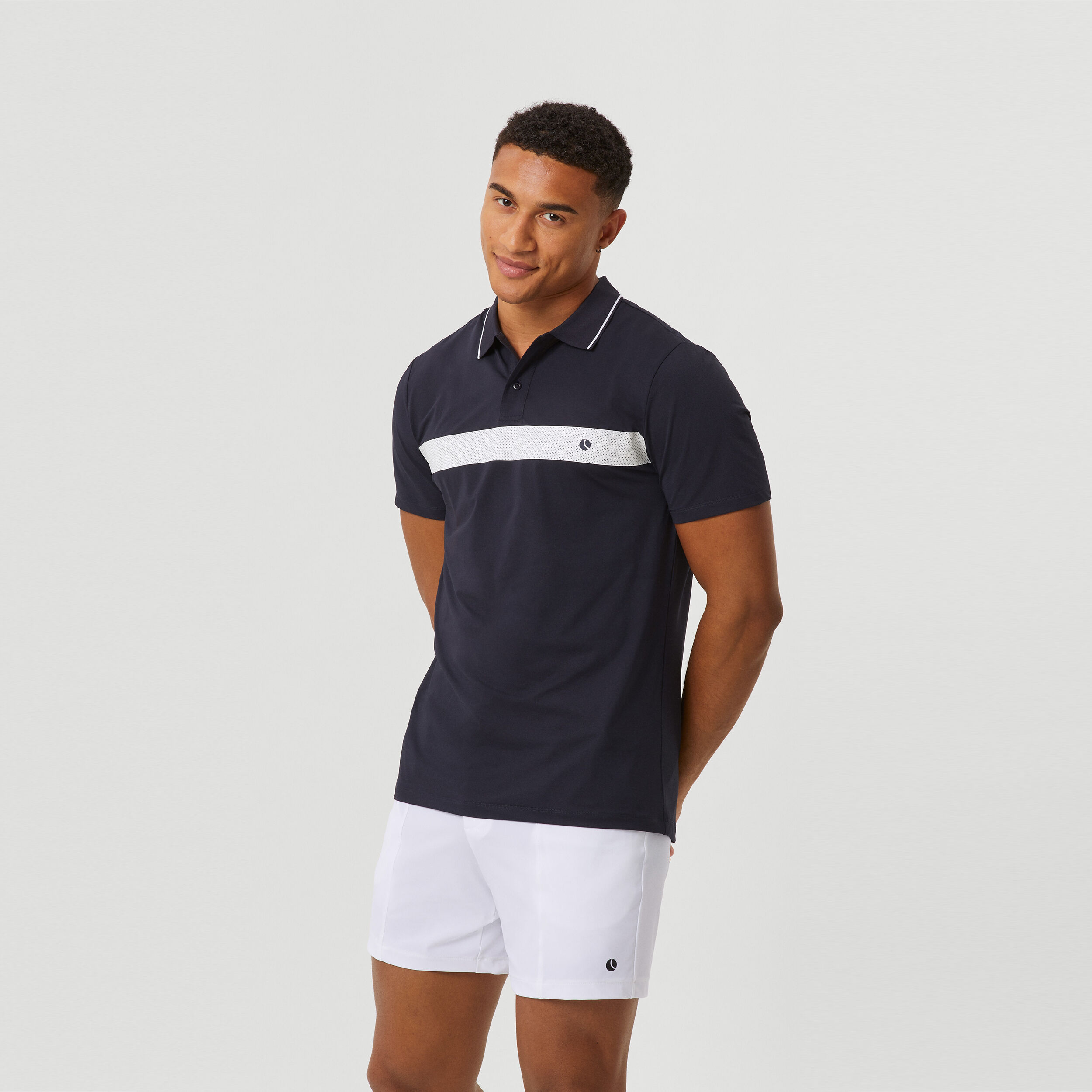 Ace Light Polo Herren - Dunkelblau, Weiß