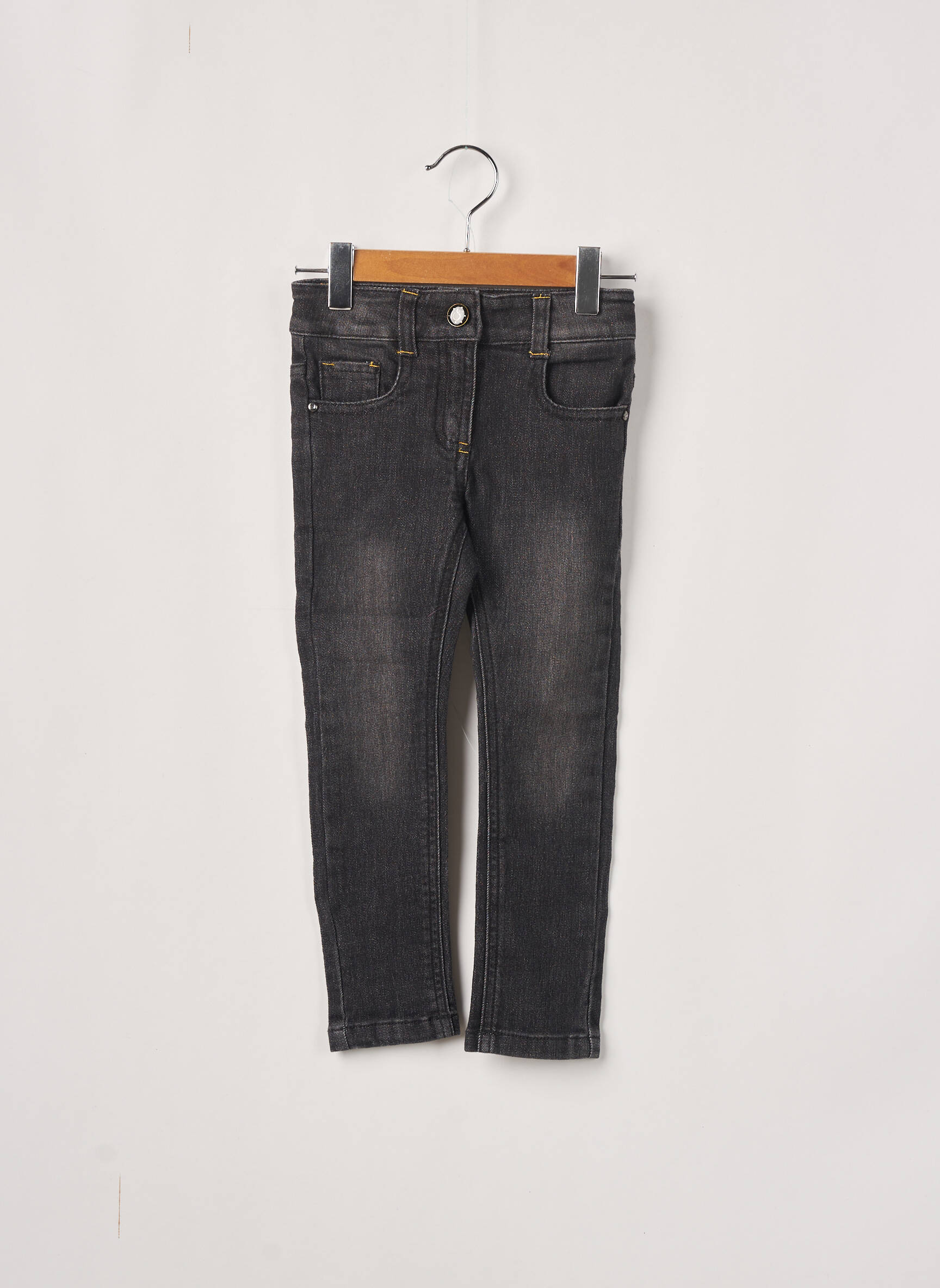 3 Pommes Jeans Coupe Slim Fille couleur gris