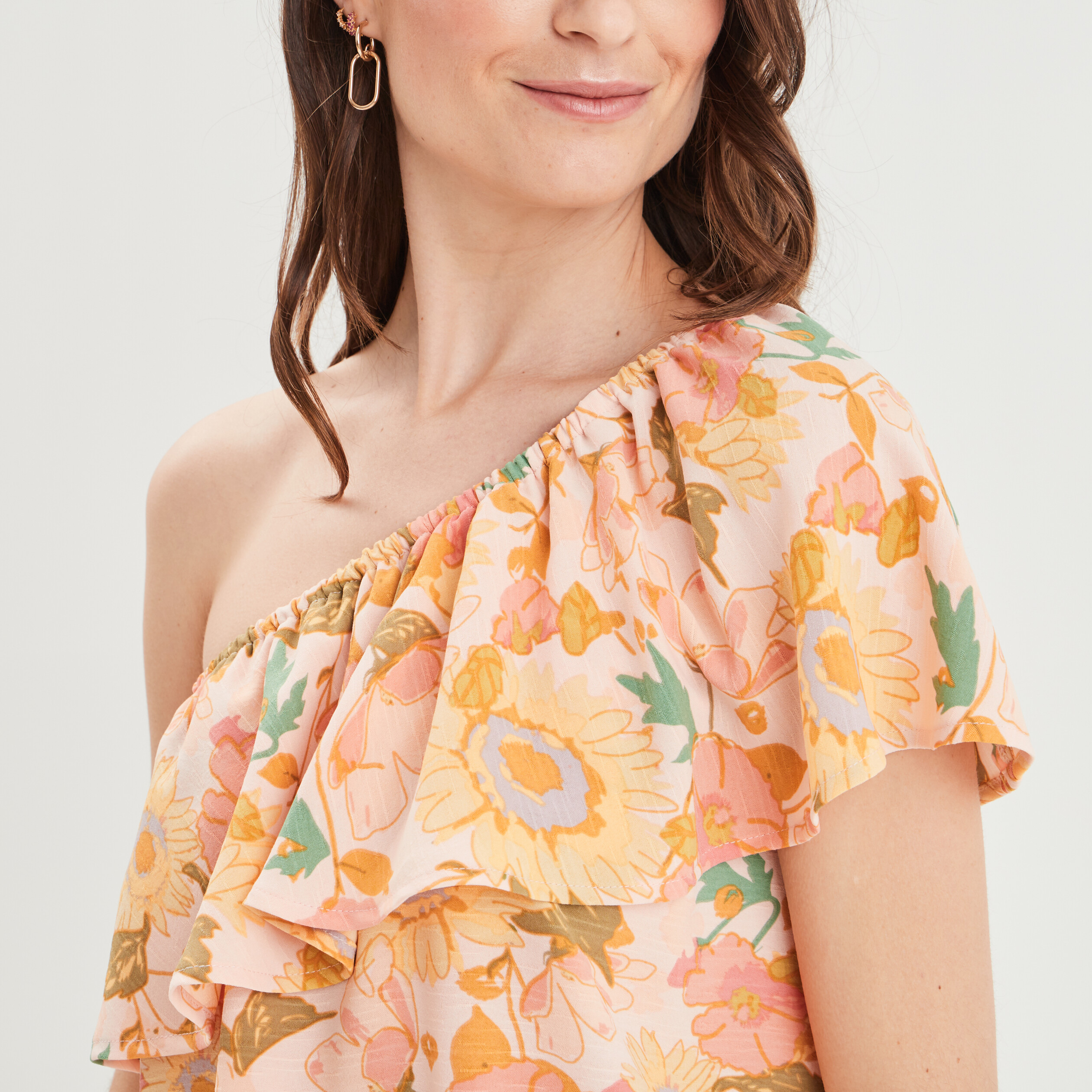Blouse asymétrique ecru femme | La Halle