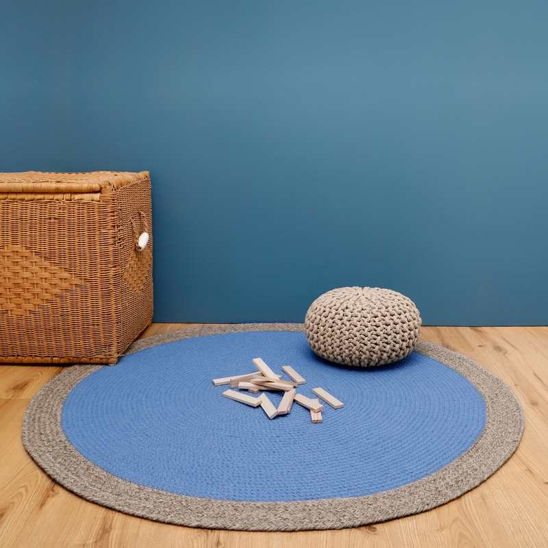 Tapis laine tressée 120cm NOLAN