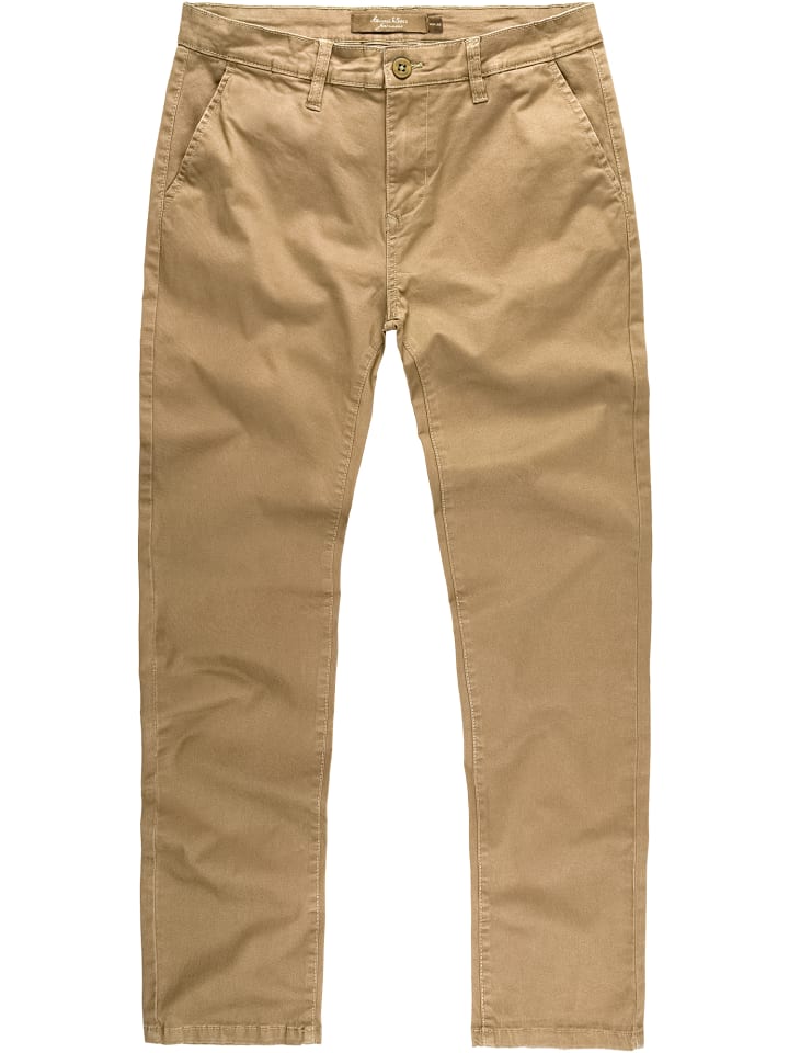 Amaci&Sons Slim Fit Chino mit Stretch WASHINGTON in Beige günstig kaufen