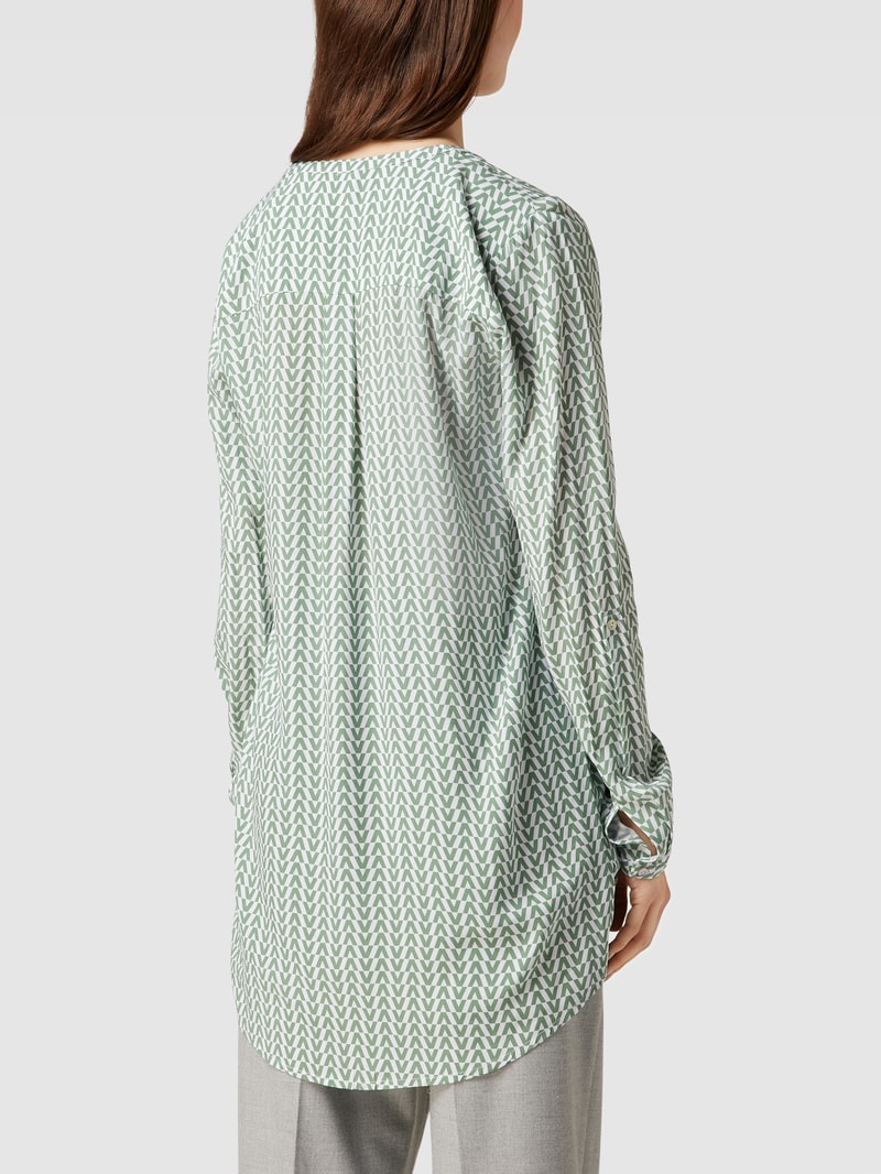 Blusenshirt mit Allover-Muster in grasgrün