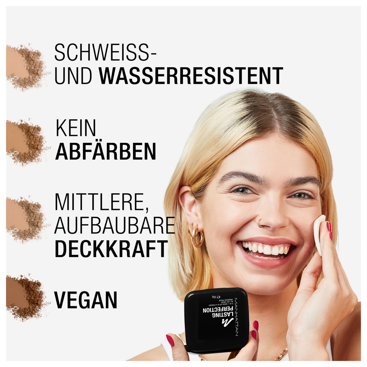 Puder-Foundation Lasting Perfection Fair 001 Porcelain, 10 g
