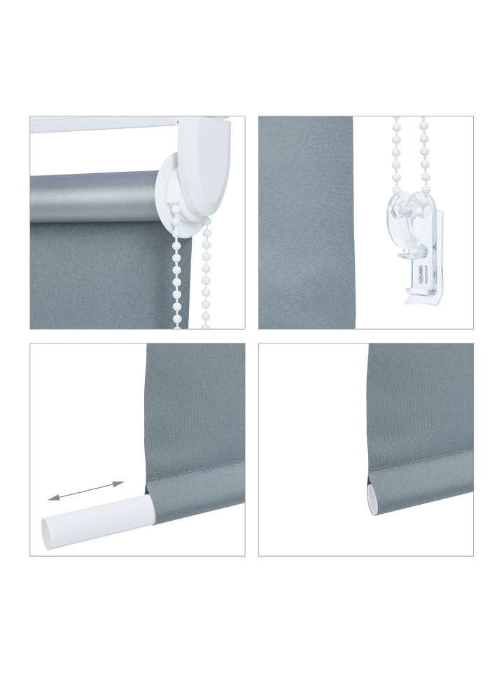 relaxdays Thermorollo in Grau - (B)100 x (H)160 cm günstig kaufen onesize